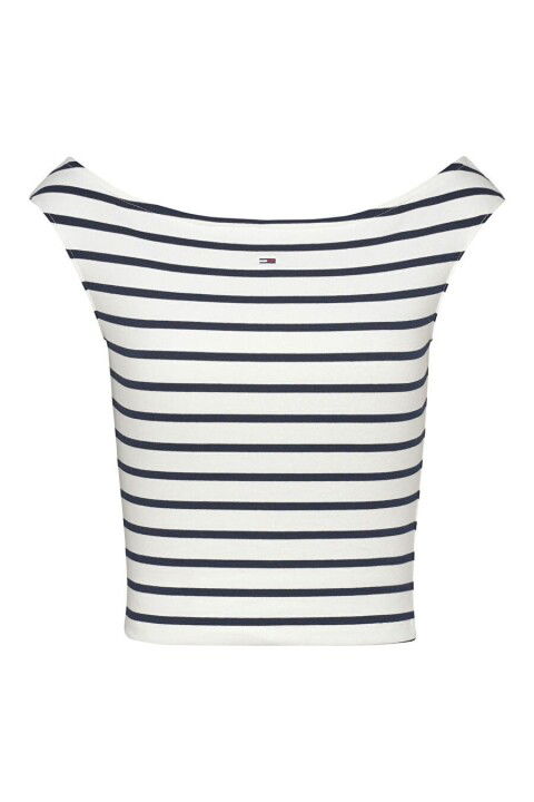 Kadın Tjw Çizgili T-Shirt - Lacivert - Tommy Hilfiger