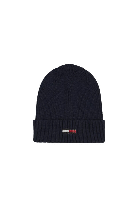 Kadın TJW ELONGATED FLAG BEANIE Bere - Lacivert - Tommy Hilfiger