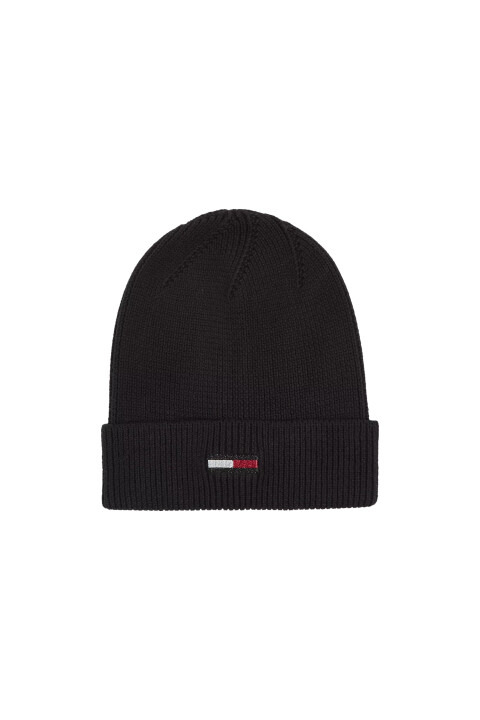 Kadın TJW ELONGATED FLAG BEANIE Bere - Siyah - Tommy Hilfiger