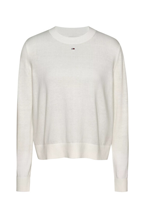 Kadın TJW ESSENTIAL CREW NECK Kazak-Beyaz - Tommy Hilfiger