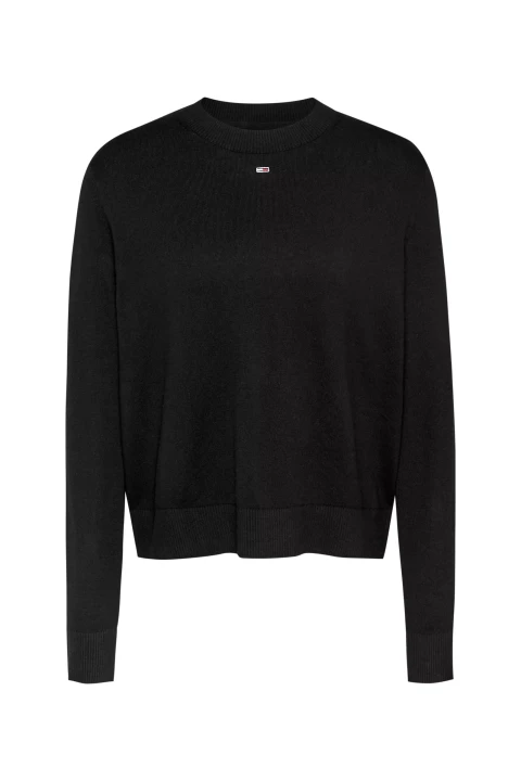 Kadın TJW ESSENTIAL CREW NECK Kazak - Siyah - 1