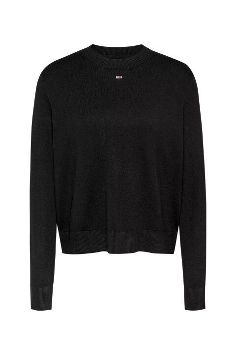 Kadın TJW ESSENTIAL CREW NECK Kazak - Siyah - Tommy Hilfiger