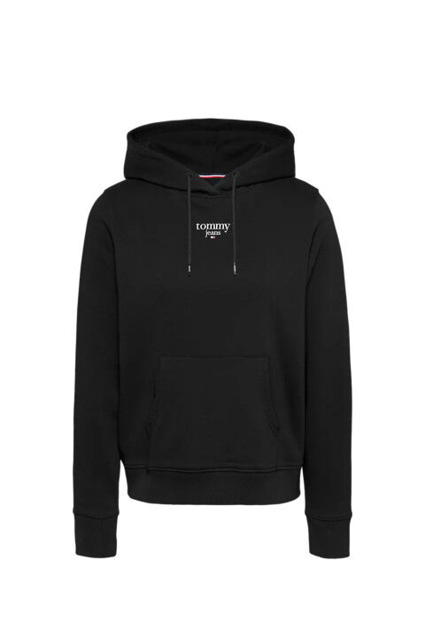 Kadın Tjw Essentıal Logo 1 Hoodıe Ext Sweatshirt-Siyah - Tommy Hilfiger