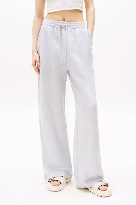 Kadın Tjw Geniş Paça Pantolon - Mavi - Tommy Hilfiger