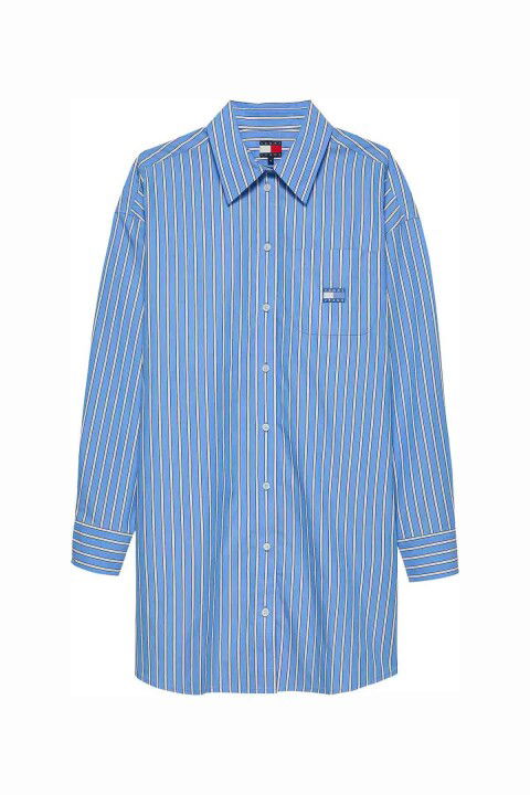 Kadın TJW OVS Mini Shirt Ext Elbise - Tommy Hilfiger