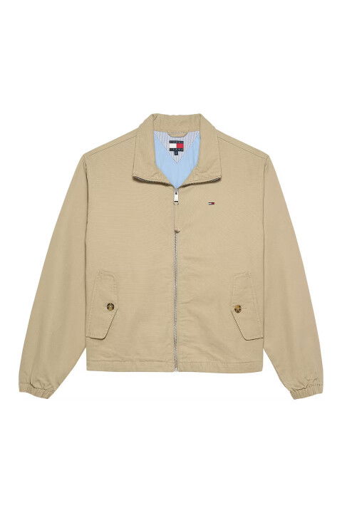 Kadın TJW Regular Fermuarlı Cotton Jacket EXT Ceket - Bej - Tommy Hilfiger