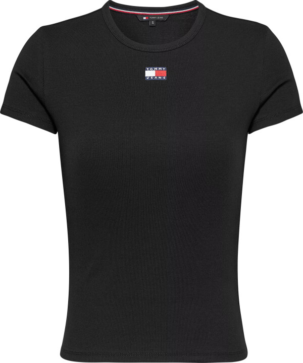 Kadın Tjw Slim Badge T-Shirt-Siyah - Tommy Hilfiger