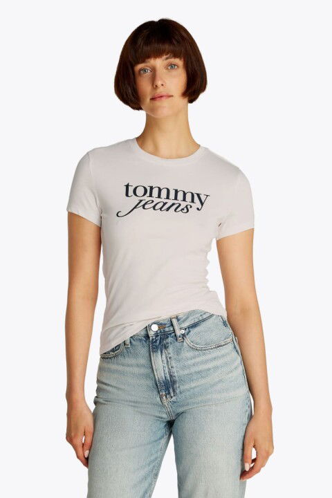 Kadın Tjw Slim T-Shirt - Krem - Tommy Hilfiger