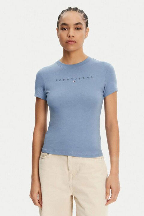 Kadın Tjw Tonal Linear T-Shirt - Mavi - Tommy Hilfiger