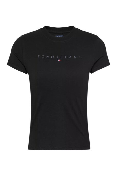Kadın Tjw Tonal Linear T-Shirt - Siyah - Tommy Hilfiger
