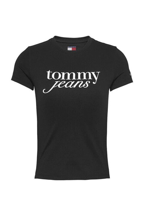Kadın Tjw Yazı Logo T-Shirt - Siyah - Tommy Hilfiger