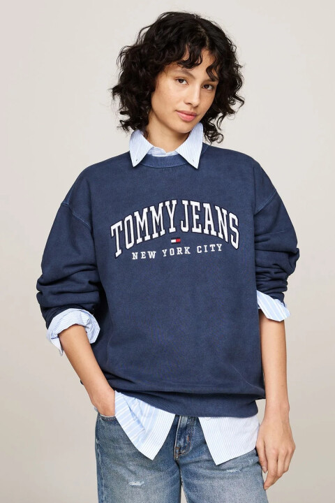 Kadın TJW Yuvarlak Yaka Nakışlı Kadın Sweatshirt- Lacivert - Tommy Hilfiger