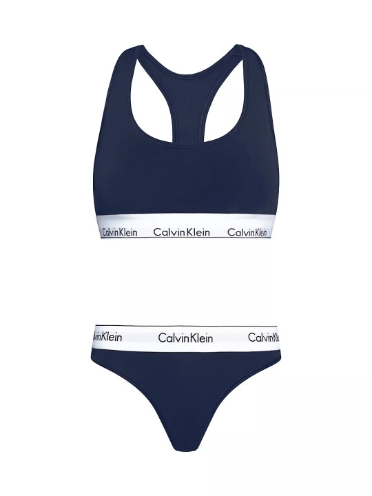 Kadın UNLINED BRA SET Sütyen Külot Takım-Lacivert - CALVIN KLEIN