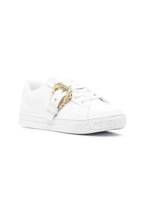 Kadın Versace Deri Sneaker Ayakkabı - Beyaz - Versace