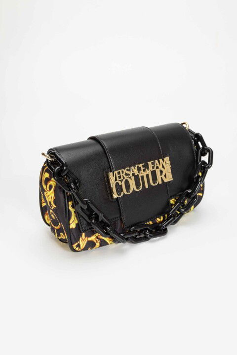 Kadın Versace Mini Omuz Çantası - Siyah/Gold - Versace