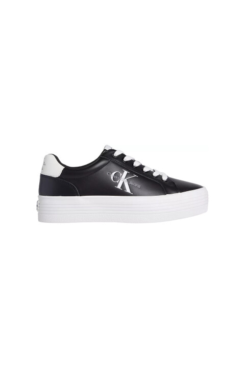 Kadın VULC PLATFORM LACEUP LTH Sneaker-Siyah - CALVIN KLEIN