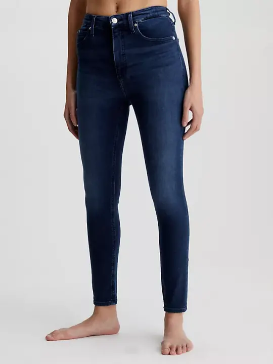 Kadın Yüksel Bel Süper Skinny Ankle Jean Pantolon - Lacivert - 1