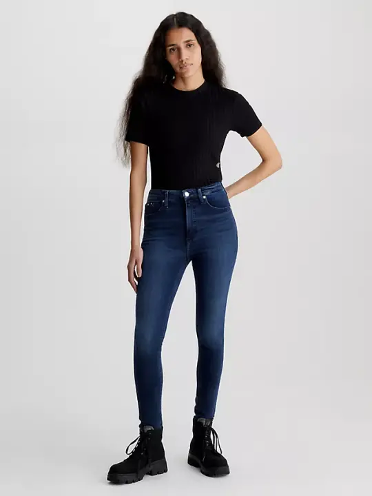 Kadın Yüksel Bel Süper Skinny Ankle Jean Pantolon - Lacivert - 4