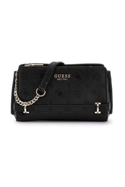 Kadın Zarela Mini Top Fermuarlı Omuz Çantası - Siyah - Guess