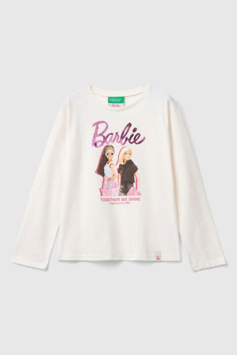 Kız Bebek Uzun Kol T-Shirt - Ekru - BENETTON