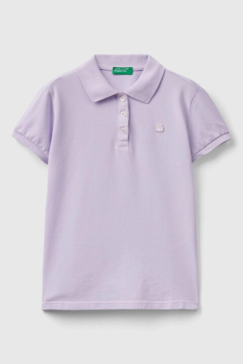 Kız Çocuk Polo T-Shirt - Lila - BENETTON