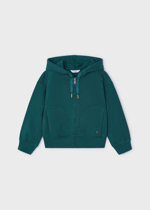 Kız Çocuk Pullover Polar Koyu Yeşil - Mayoral