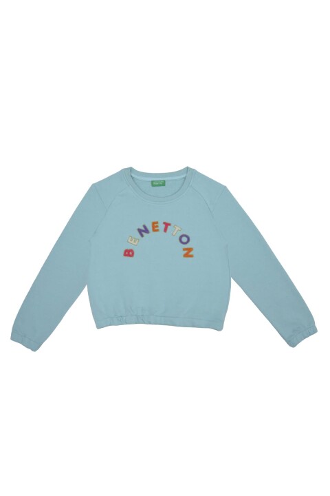 Kız Çocuk Sweatshirt - Turkuaz - Benetton