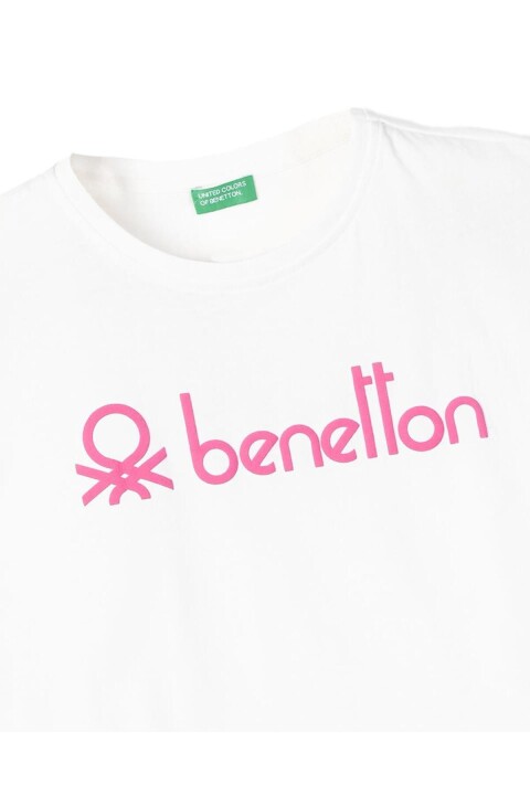 Kız Çocuk T-Shirt - Beyaz - BENETTON