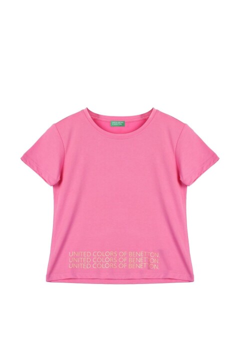 Kız Çocuk T-Shirt - Pembe - BENETTON