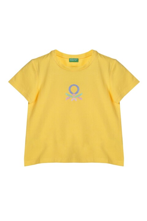 Kız Çocuk T-Shirt - Sarı - BENETTON