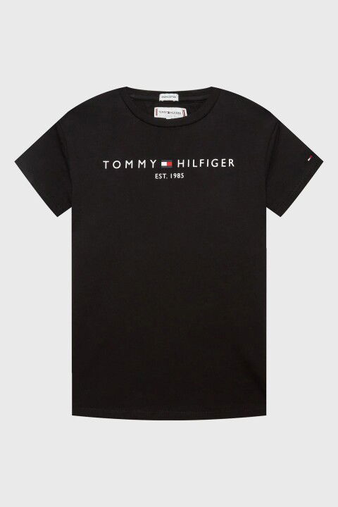 Kız Çocuk Th Yazı Logo T-Shirt - Siyah - Tommy Hilfiger