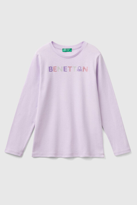 Kız Çocuk Uzun Kollu T-Shirt - Lila - Benetton