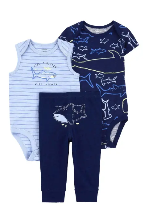 Layette Erkek Bebek 3Lü Set - 1