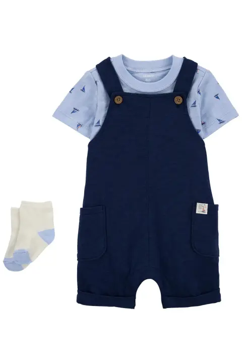 Layette Erkek Bebek Salopet Set - 1