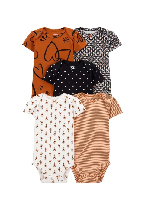 Layette Kız Bebek 5Li Kısa Kollu Body - 1