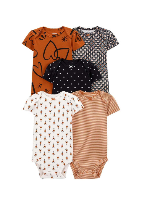 Layette Kız Bebek 5Li Kısa Kollu Body - CARTERS