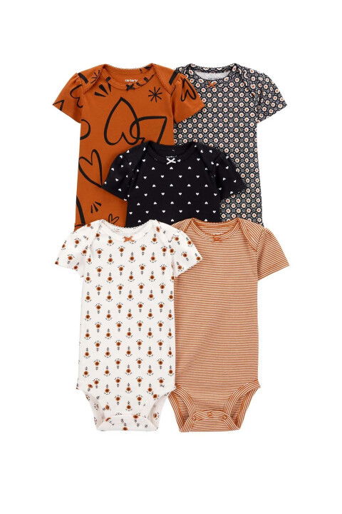 Layette Kız Bebek 5Li Kısa Kollu Body - CARTERS
