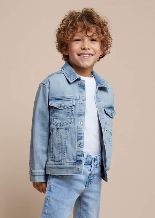 Erkek Çocuk Denim Ceket-Mavi - 2