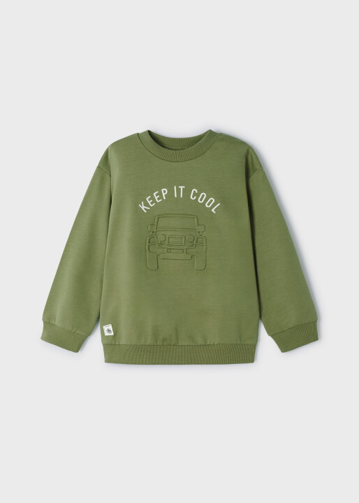 Erkek Çocuk Sweatshirt-Yeşil - 4