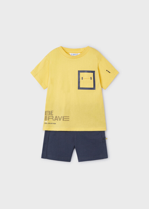 Erkek Çocuk Tişört Şort Set-Sarı - MAYORAL