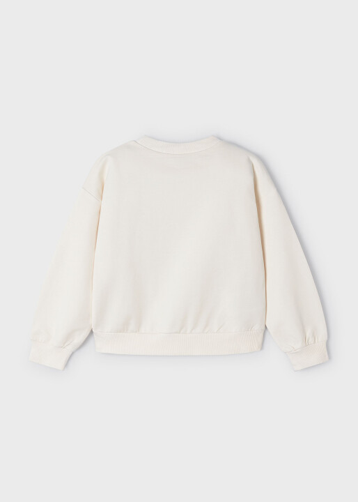 Kız Çocuk Sweatshirt-Bej - 5