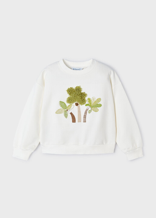 Kız Çocuk Sweatshirt-Krem - 2