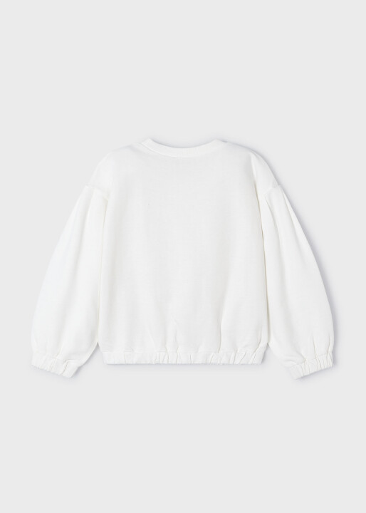 Kız Çocuk Sweatshirt-Krem - 4