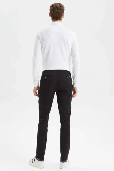 Erkek Nautica Slim Fit Chino Pantolon - Siyah - 2