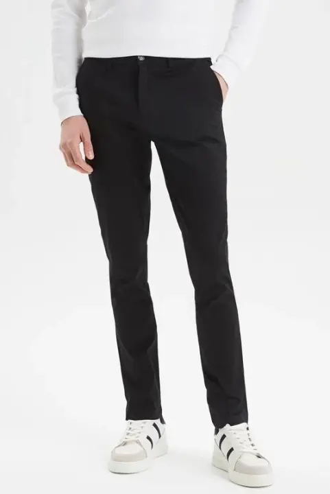 Erkek Nautica Slim Fit Chino Pantolon - Siyah - 3