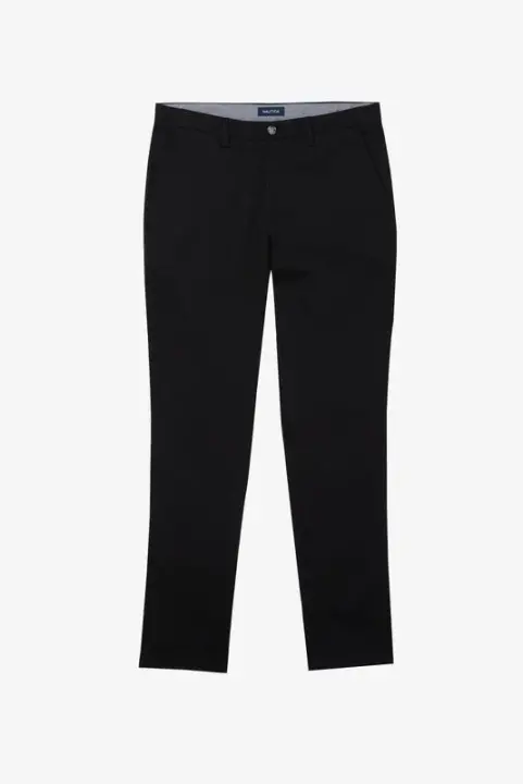 Erkek Nautica Slim Fit Chino Pantolon - Siyah - 5