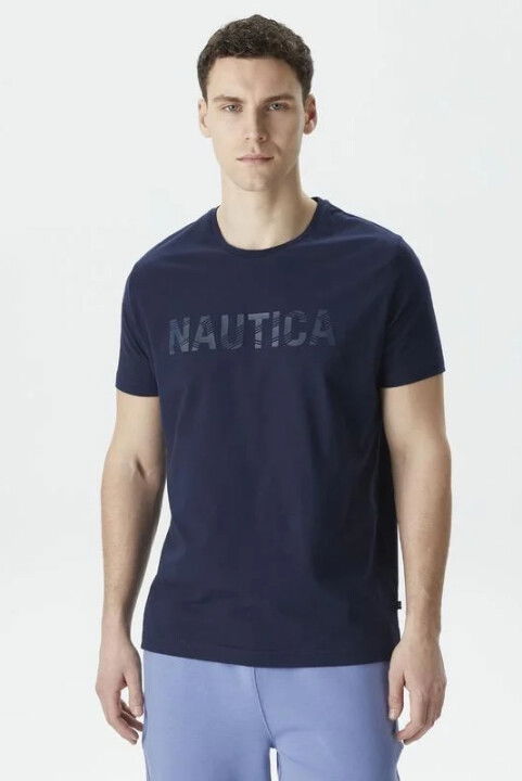 Erkek Standart Fit Ksıa Kollu T-Shirt - Lacivert - NAUTICA