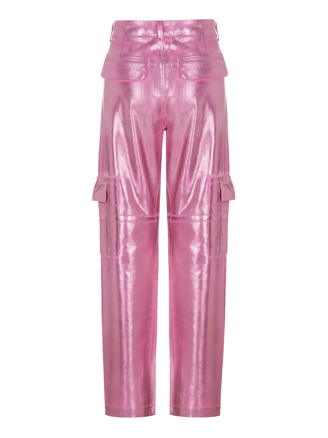 Metalik Denim Pantolon-Pembe - 5