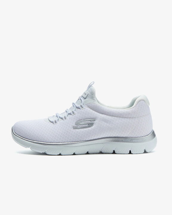 Kadın Summits Spor Ayakkabı-Beyaz-Gümüş - SKECHERS