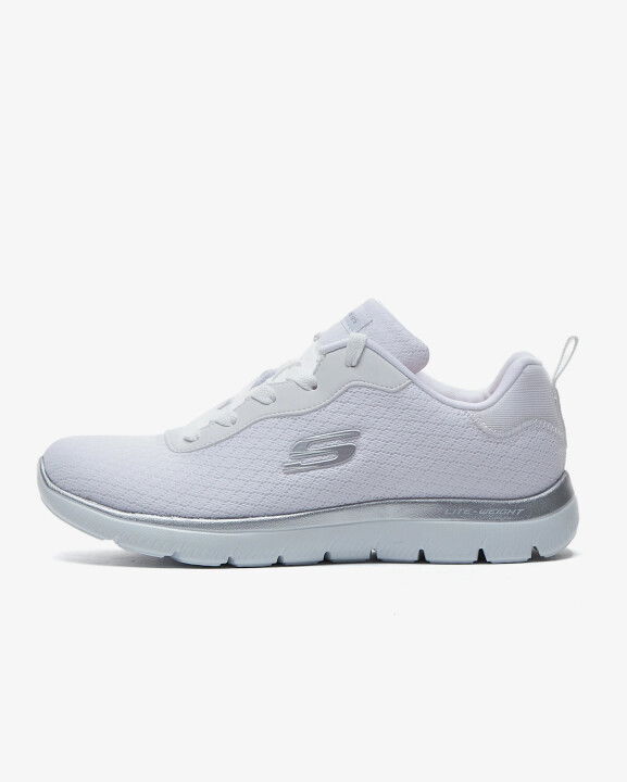Kadın Summits Spor Ayakkabı-Beyaz-Gümüş - SKECHERS